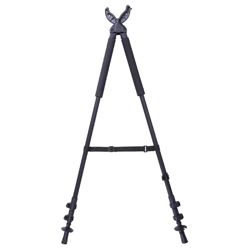 உயரத்தில் வெளிப்புற தந்திரோபாய அனுசரிப்பு அலுமினிய வேட்டை பாகங்கள் படப்பிடிப்பு குச்சி